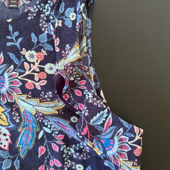 🔥 4 for $20 DEALLabel by Rachel Rachel Roy Sleeveless Floral Paisley Top Size M - Picture 4 of 7